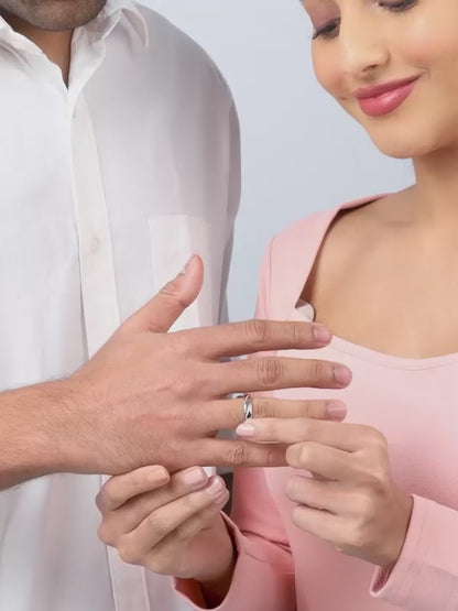 Silver We Are Together Couple Rings