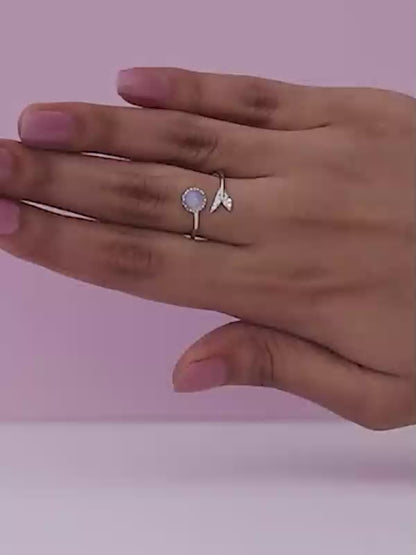 Silver Moonstone Visionary Ring
