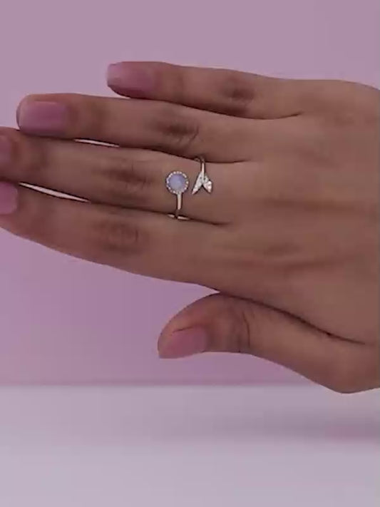 Silver Moonstone Visionary Ring