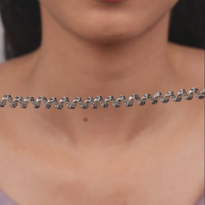 Silver Spiralling Out Bracelet