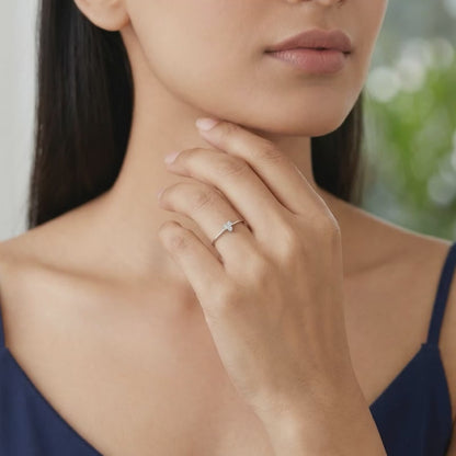 Silver Held Close Ring