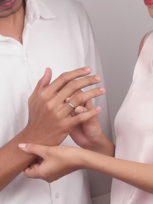 Silver Classic Couple Band