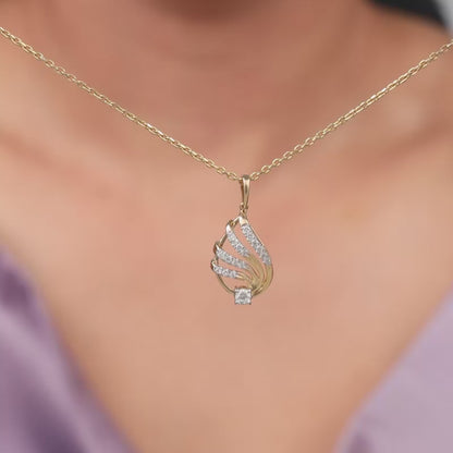Gold Drop Lab Grown Diamond Pendant