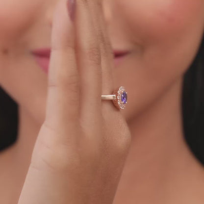 Rose Gold Amethyst Radiance Ring