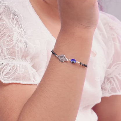 Silver Personalised Nazariya Kids Bracelet (2 - 8 Years)