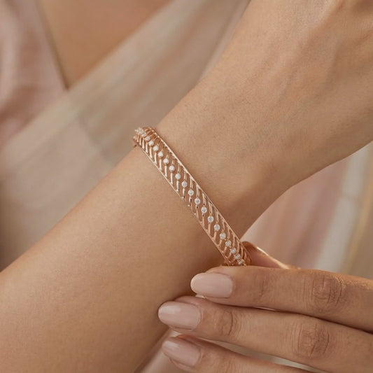 Rose Gold Emberwood Bangle (Size 2.4)