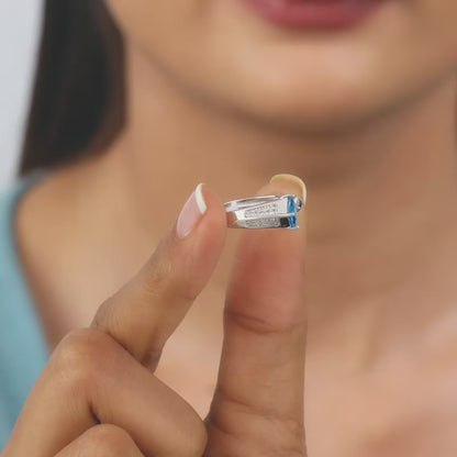 Silver Bright Azure Ring