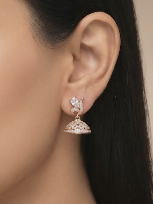 Rose Gold Madurai Jhumki