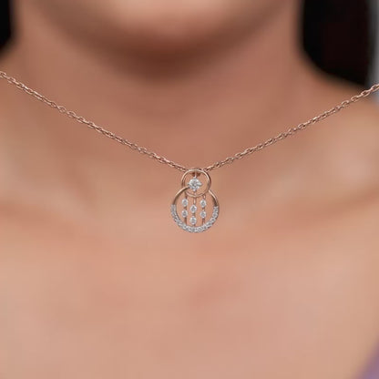 Rose Gold Glory Cluster Lab Grown Diamond Pendant