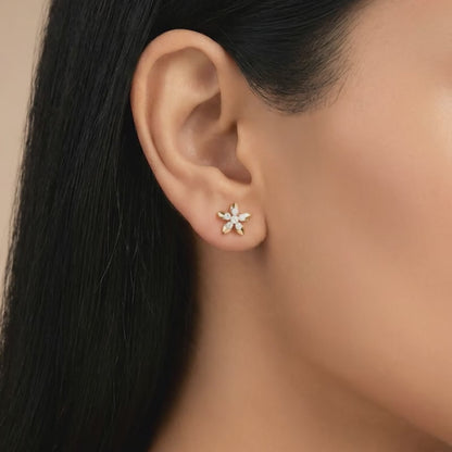 Gold Comet Busters Lab Grown Diamond Earrings