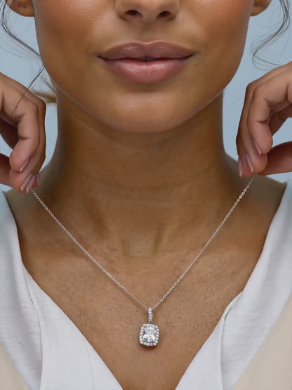Silver Vesper Pendant With Link Chain