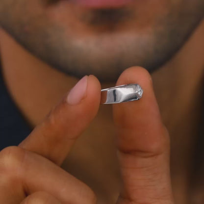 Silver Racy Rugged Ring For Him