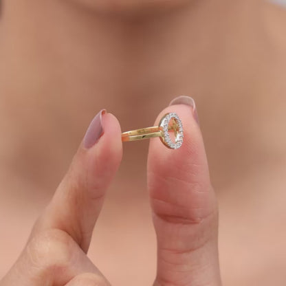 Gold Mini Orbit Lab Grown Diamond Ring