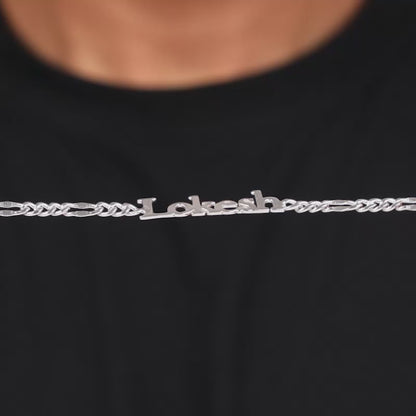 Silver Personalised Name Bracelet For Him