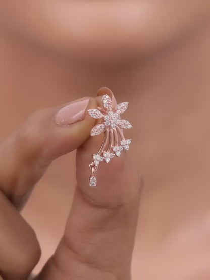 Rose Gold Wings of Shine Earrings