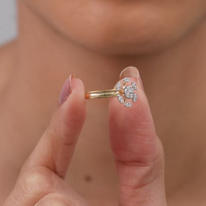 Gold Bloom Burst Lab Grown Diamond Ring
