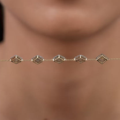 Gold Chambers of Destiny Lab Grown Diamond Bracelet