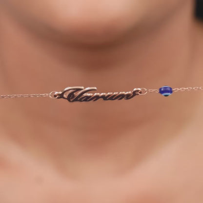 Rose Gold Personalised Classic Evil Eye Bracelet