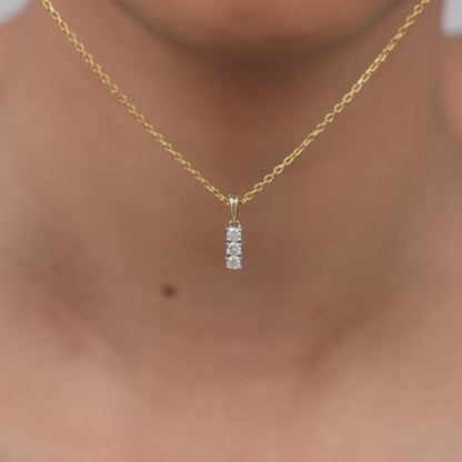 Gold Classic Line Lab Grown Diamond Pendant