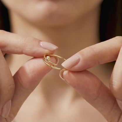 Golden Sweet Dot Ring (Size 12)