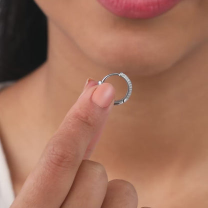 Silver Confidence Hoop Earrings