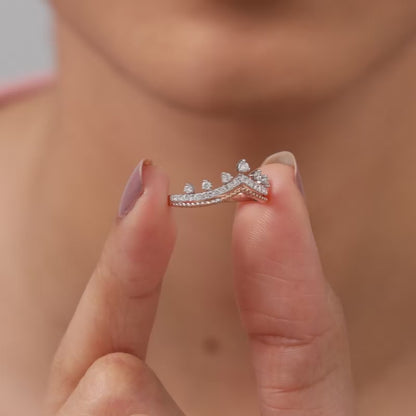 Rose Gold Tiara Gleam Lab Grown Diamond Ring