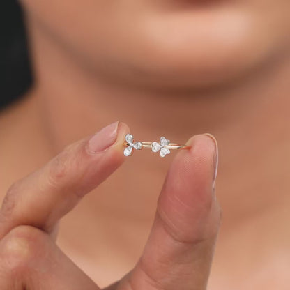 Gold Amber Shine Lab Grown Diamond Ring