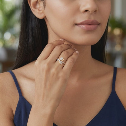 Gold Ever Rose Trail Lab Grown Diamond Ring (Size 12)