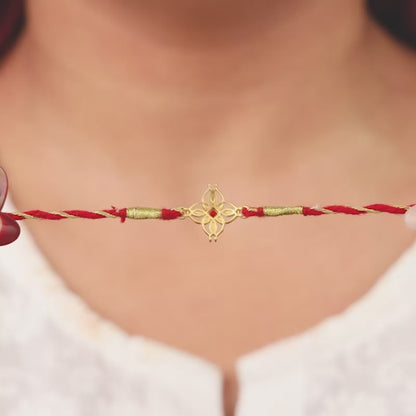 Golden Athangudi Rakhi