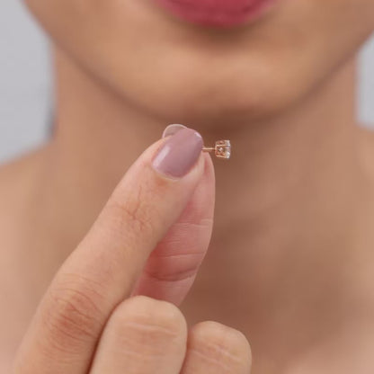 Rose Gold Minimal Lab Grown Diamond Nose Pin
