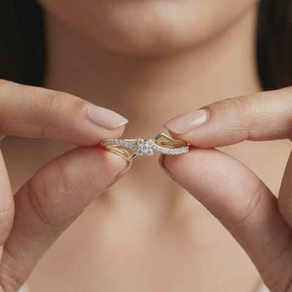 Gold Eternal Infinity Lab Grown Diamond Ring (Size 12)