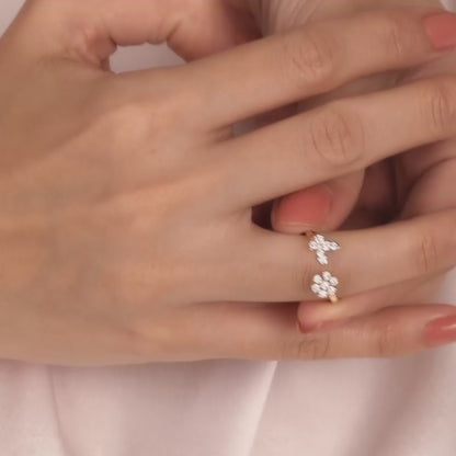 Gold Nectar Diamond Ring