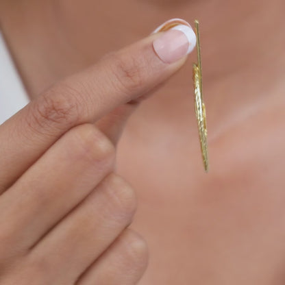 Golden Anahata Circle Earrings