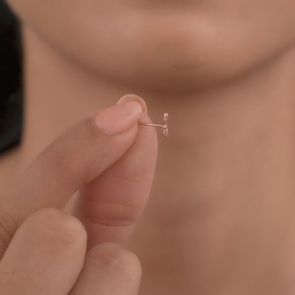 Rose Gold Bloom Ear Piercings