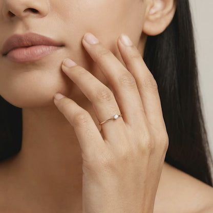 Rose Gold Velora Spark Ring