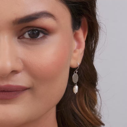 Silver Hammered Earrings