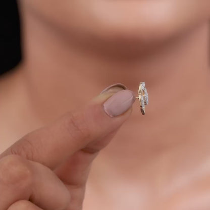 Gold Petal Bloom Lab Grown Diamond Studs