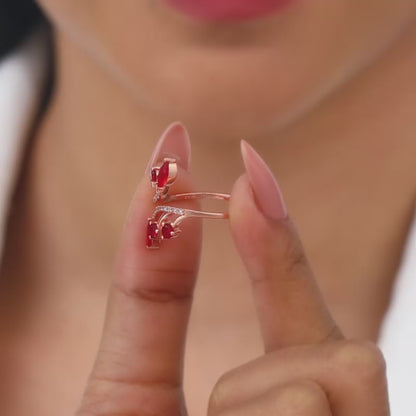 Rose Gold Lover's Cross Ring