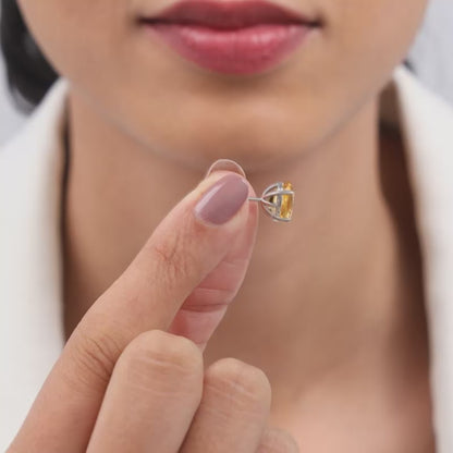 Silver Grace Citrine Studs