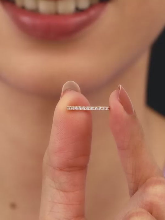 Rose Gold Serenity Line Ring