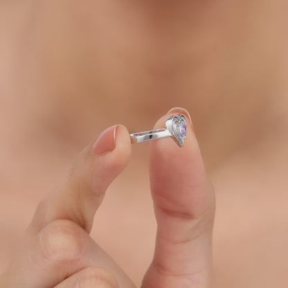 Silver Echo of Love Ring