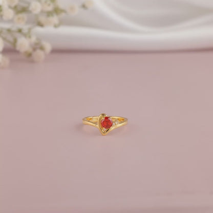 Golden Heartbeat Ring