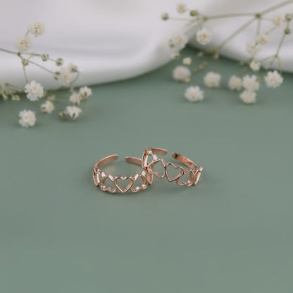 Rose Gold Ridam Toe Rings