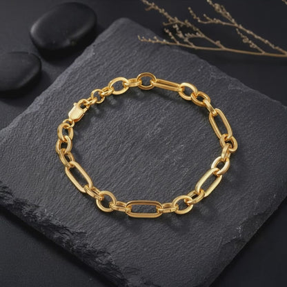 Golden Titan Link Bracelet For Him