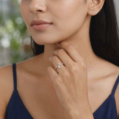 Gold Tulip Whisper Lab Grown Diamond Ring (Size 12)