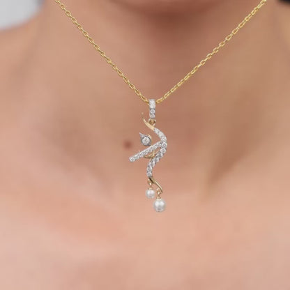 Gold Kanha Pendant with Lab Grown Diamond Pendant