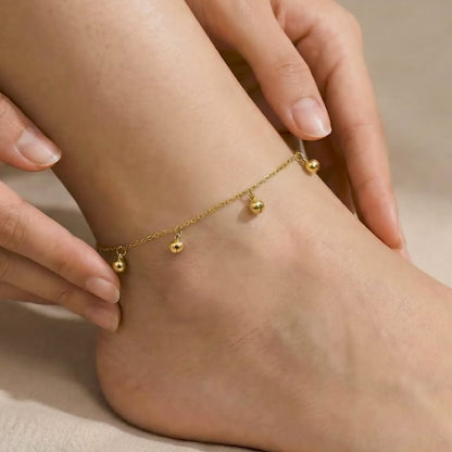 Golden Sol Circle Anklet