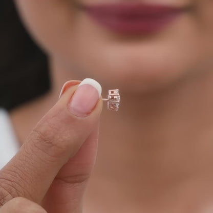 Rose Gold Zircon Eclipse Earrings