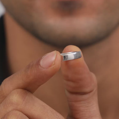 Silver Trend Garnet Ring For Him