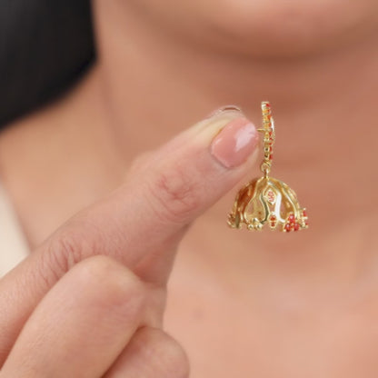 Golden Zafira Crown Earrings